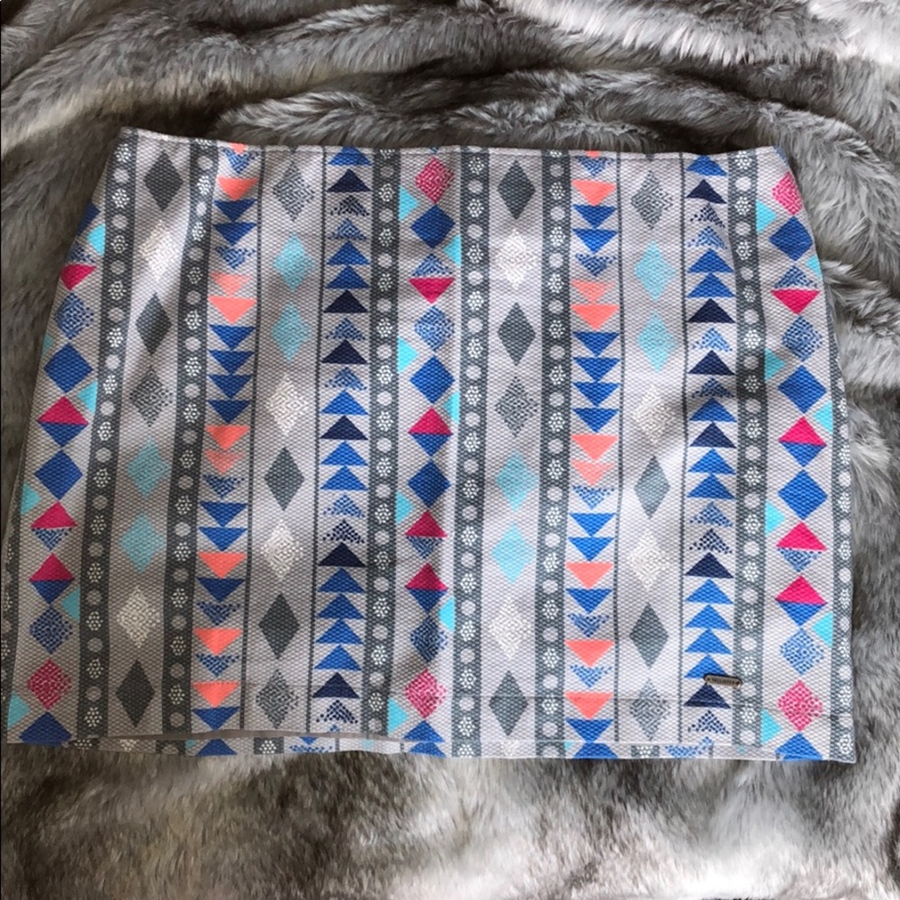 Geometric Print Skirt